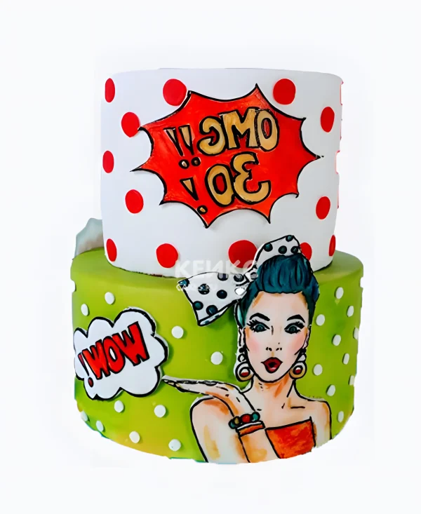 Торт поп арт для девушки 30 лет Фото