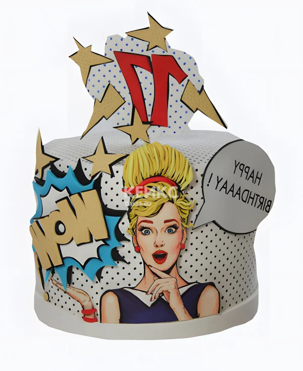 Торт поп арт для девушки Фото