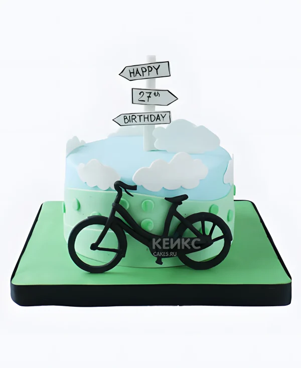 Торт с велосипедом для мальчика Фото