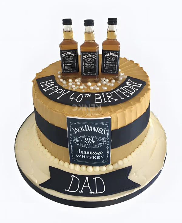 Торт для папы в стиле Jack Daniel’s Фото