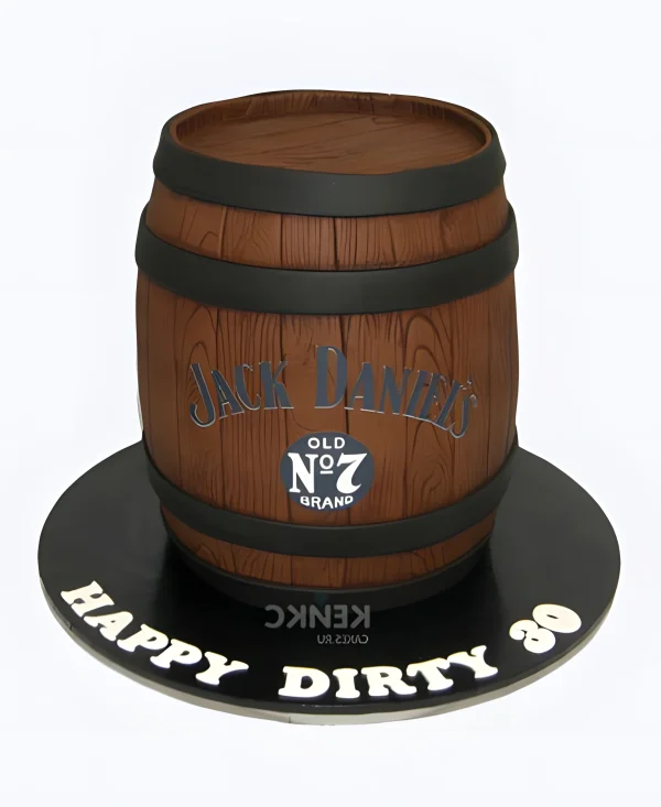 Торт виски джек дениелс в виде бочки Фото