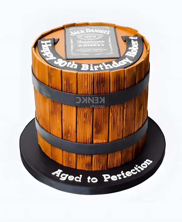 Недорогой торт виски джек дениелс с фотопечатью и надписью Фото