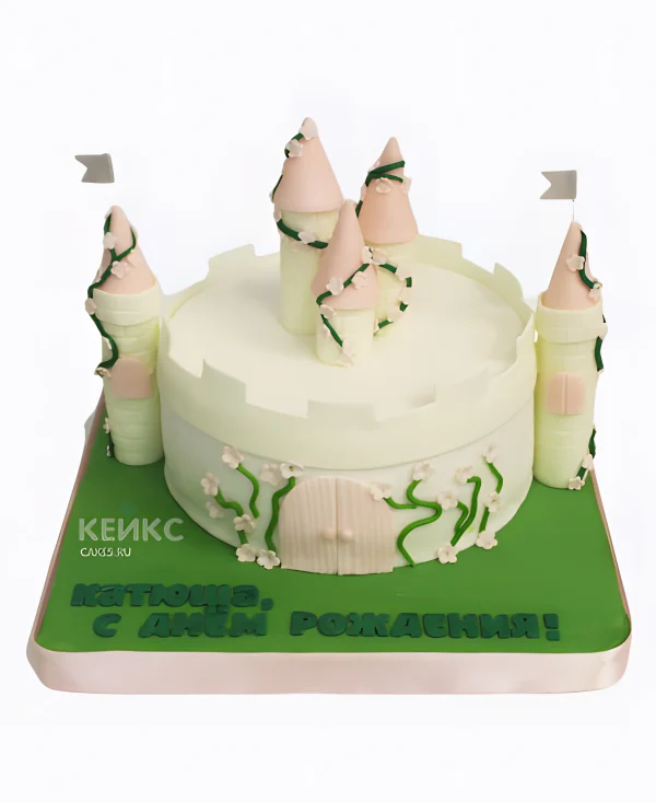 Милый торт в виде замка принцессы Фото