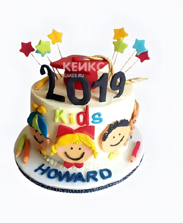 Прикольный торт на выпускной в детский сад Фото