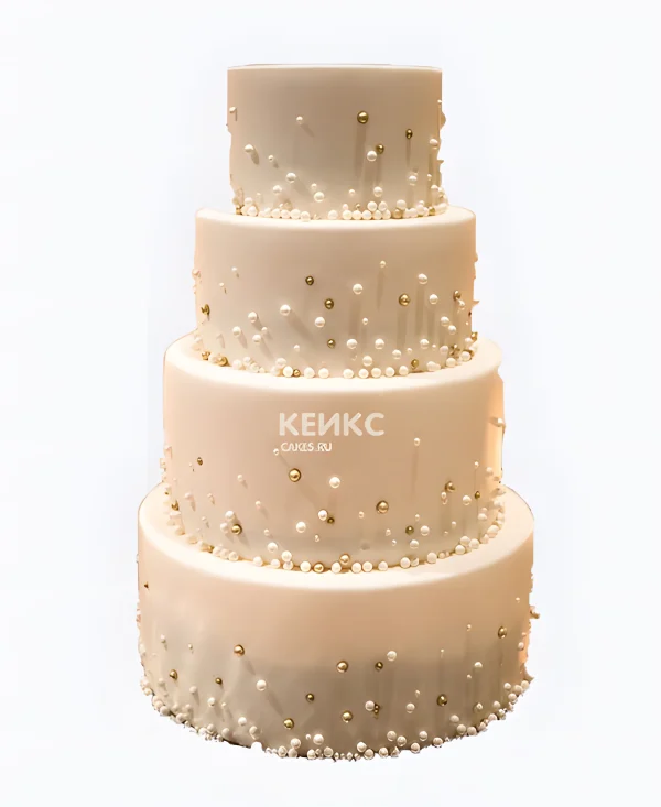 Изящный торт персикового цвета Фото