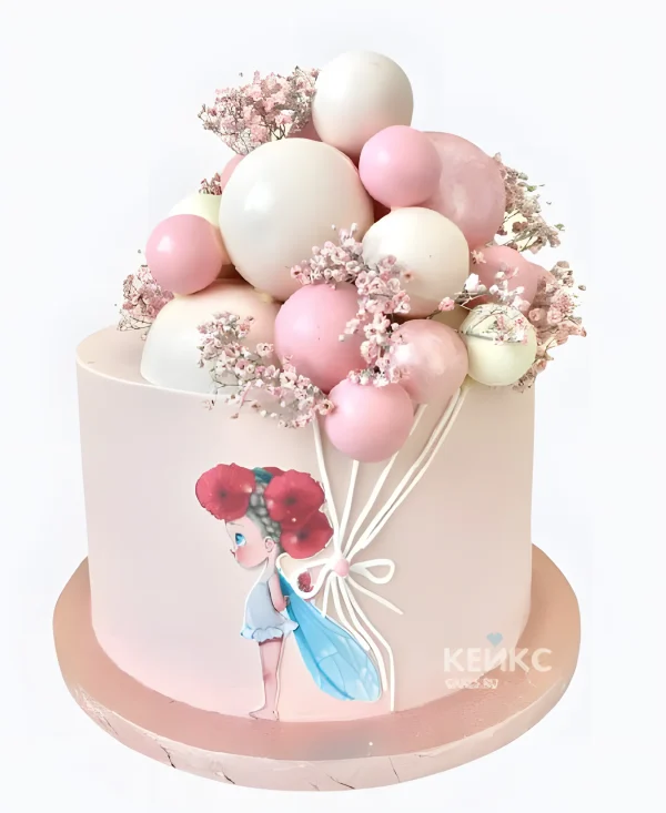 Торт девочке на 12 лет с шариками Фото