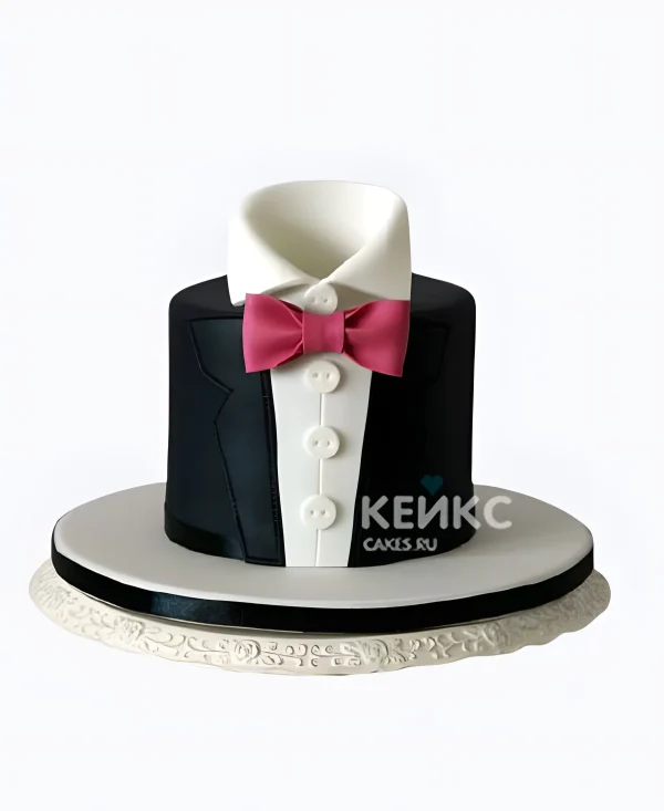 Торт мужчине на 50 лет рубашка с галстуком Фото