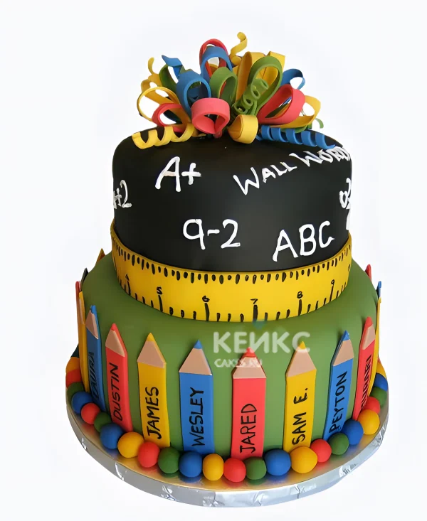 Торт на выпускной в детский сад с именами Фото
