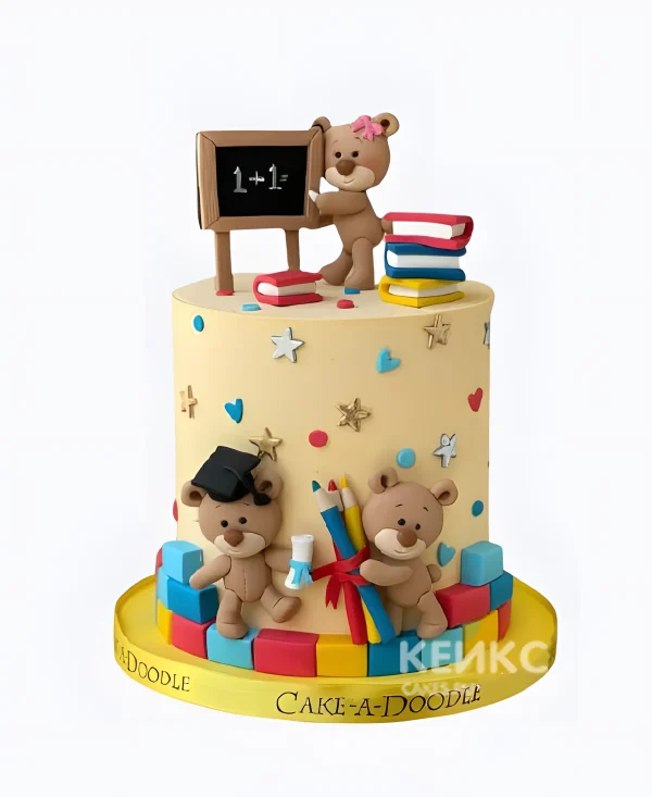 Торт на выпускной в детский сад с медведями Фото