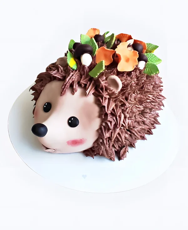 3D торт в виде милого улыбающегося ежика Фото