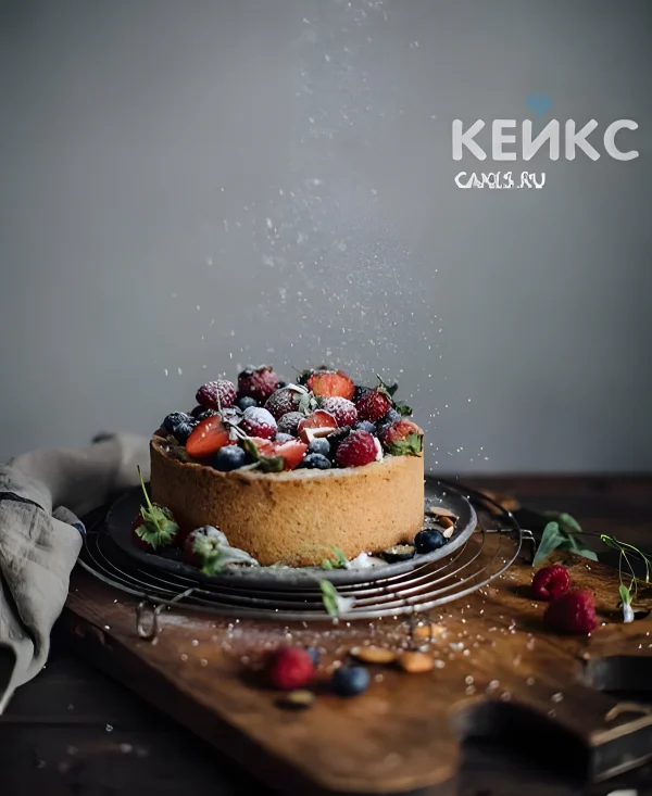Вкусный торт для диабетиков с ягодным ассорти Фото