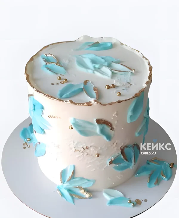 Белый торт на 8 марта Фото