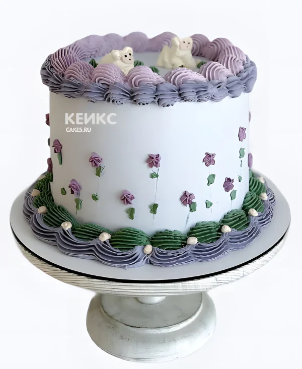 Бенто торт без мастики с овечками Фото