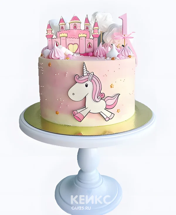 Торт с единорогом для девочки 7 лет Фото