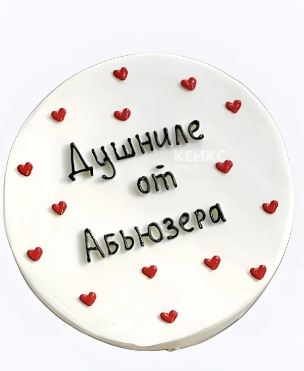 Бенто-торт мужу с надписью душниле от абьюзера Фото