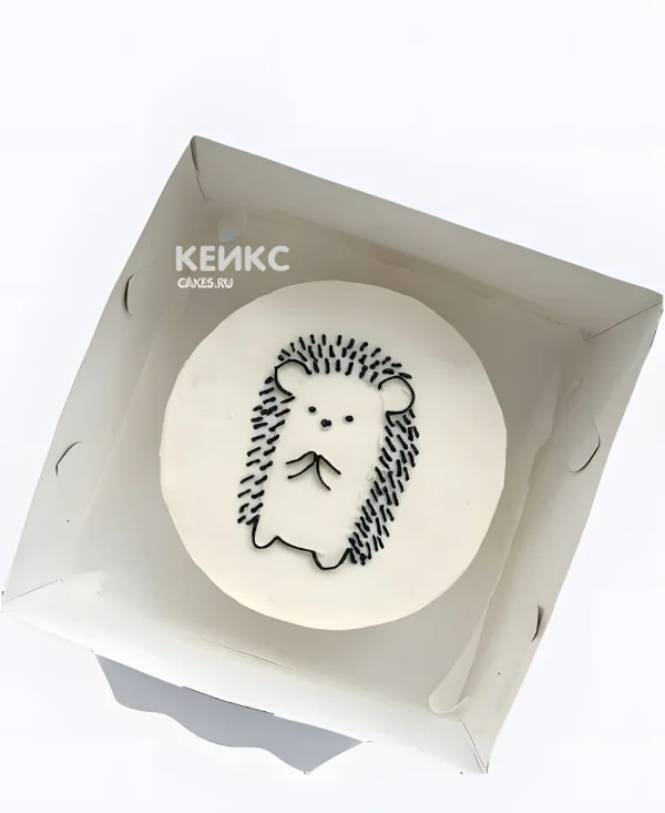 Бенто торт с милым ежиком Фото