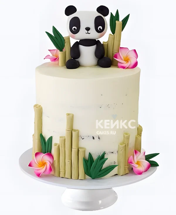 Бенто торт с пандой и бамбуком Фото