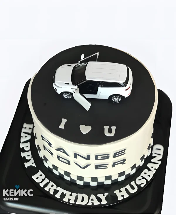 Черно-белый торт Рендж Ровер Фото