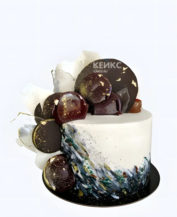 Эффектный торт для мужчины с шоколадом Фото