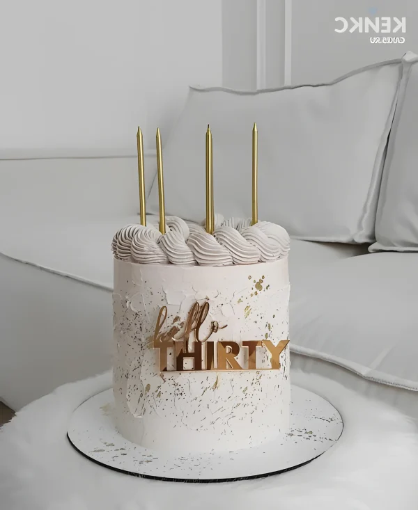 Эстетичный серо-лиловый торт Фото