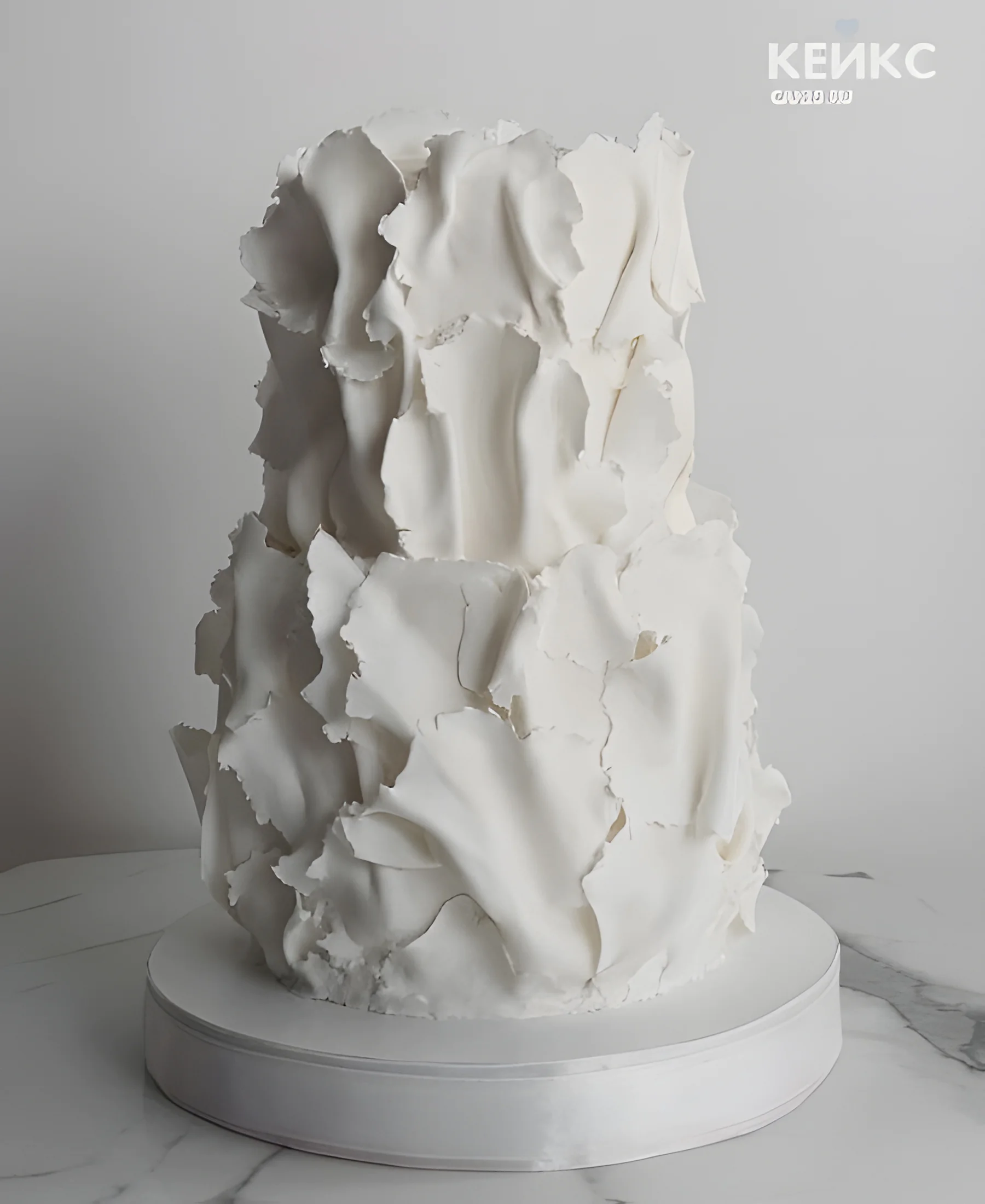 Эстетичный светлый торт для дня рождения Фото