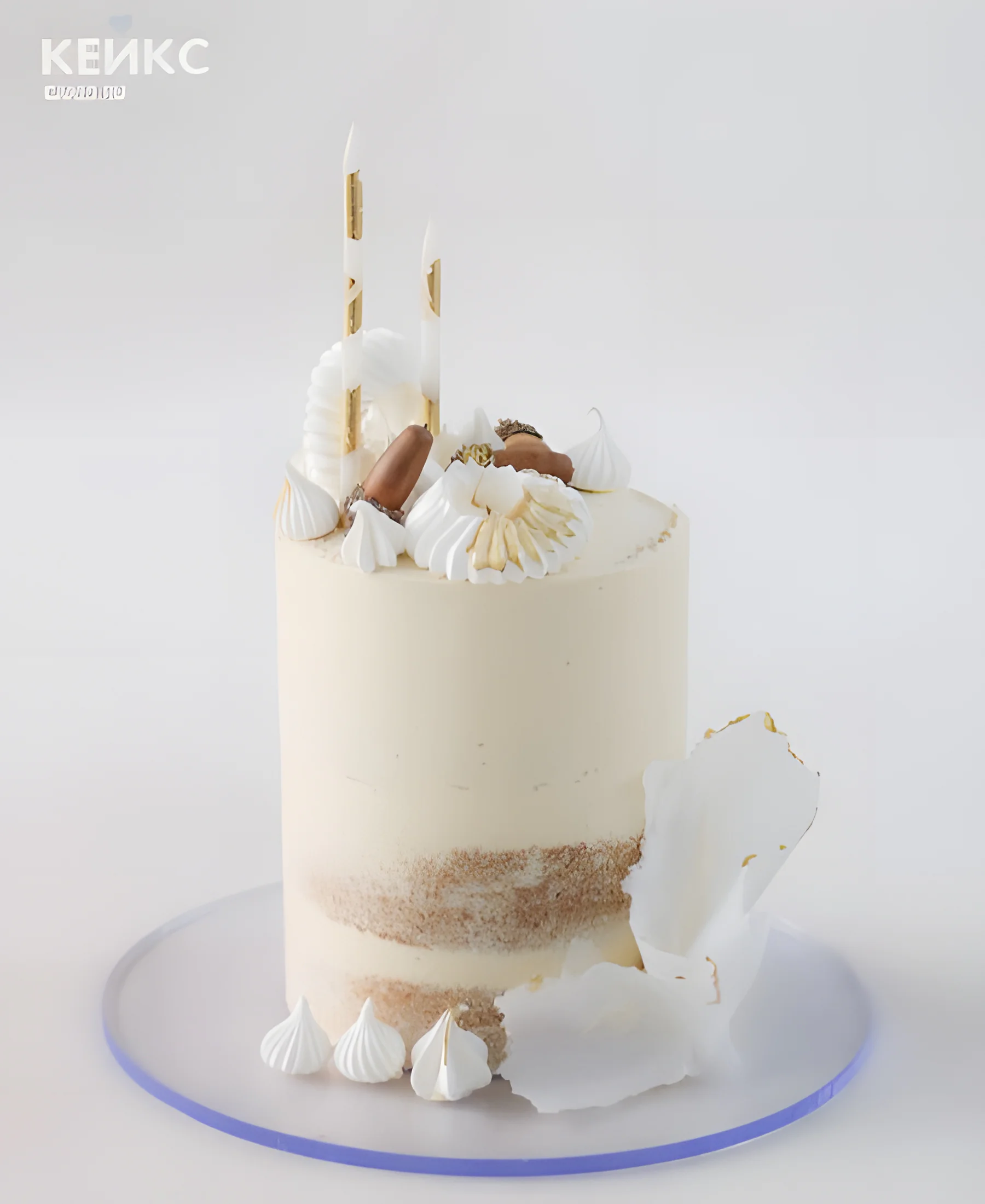 Эстетичный торт с открытыми коржами Фото