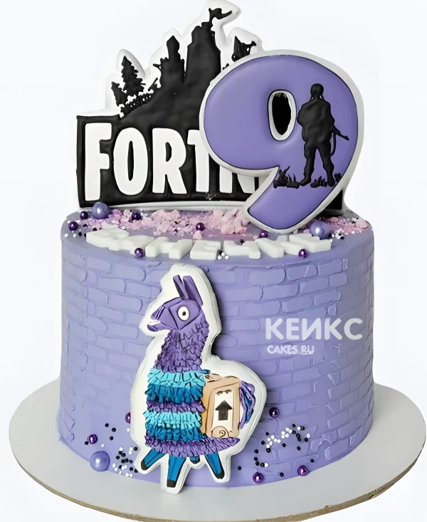 Фиолетовый бенто торт Фортнайт Фото