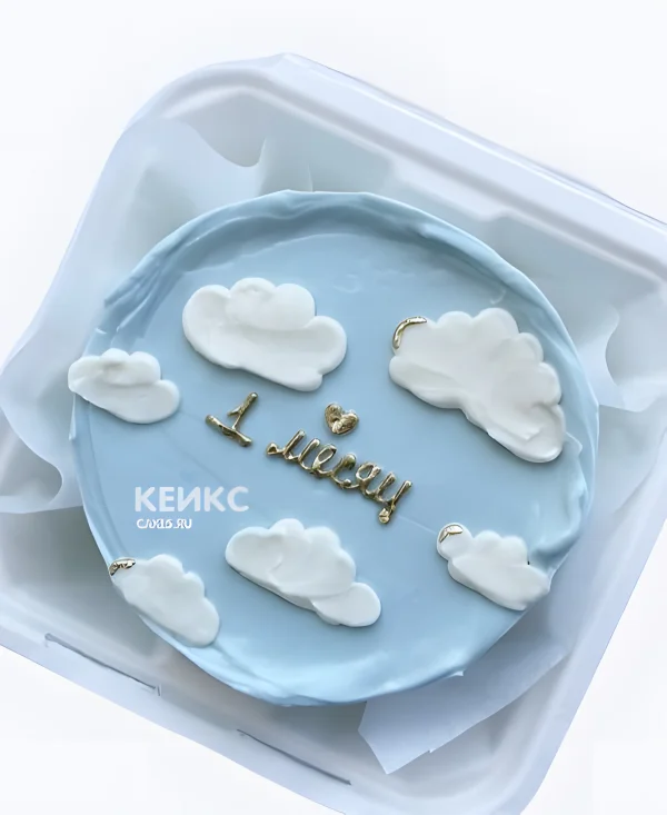 Голубой бенто на 1 месяц Фото