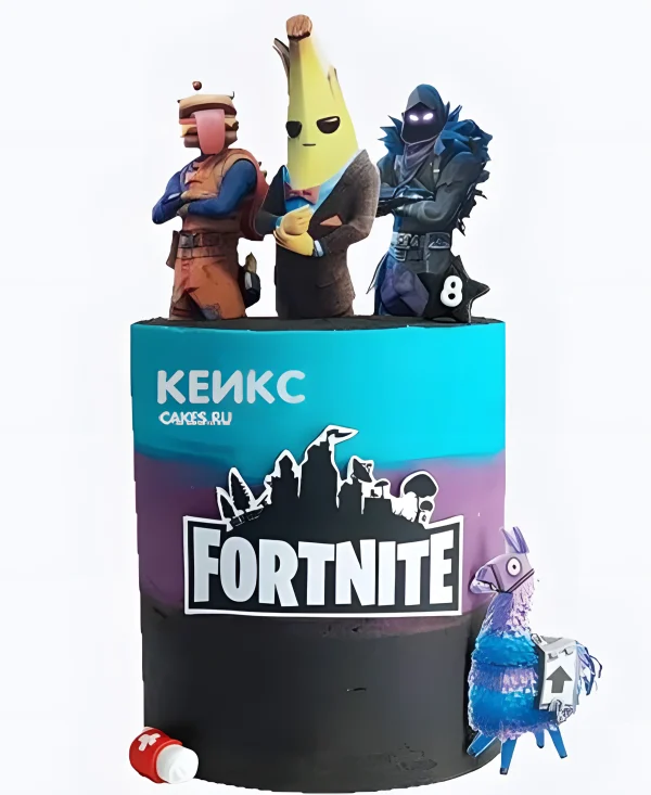 Яркий бенто торт фортнайт Фото