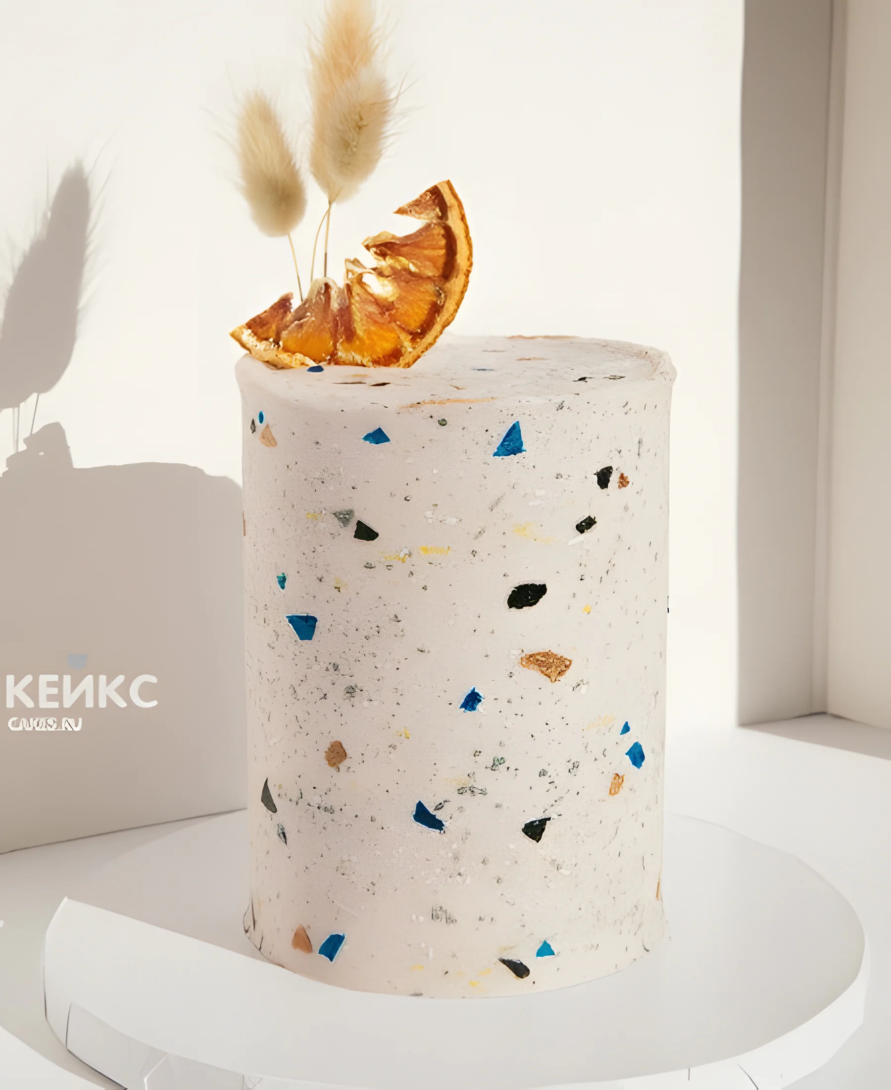 Яркий эстетичный торт с долькой апельсина Фото