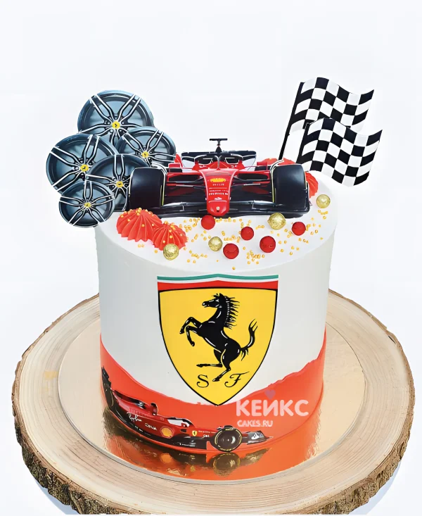 Яркий торт Феррари Фото