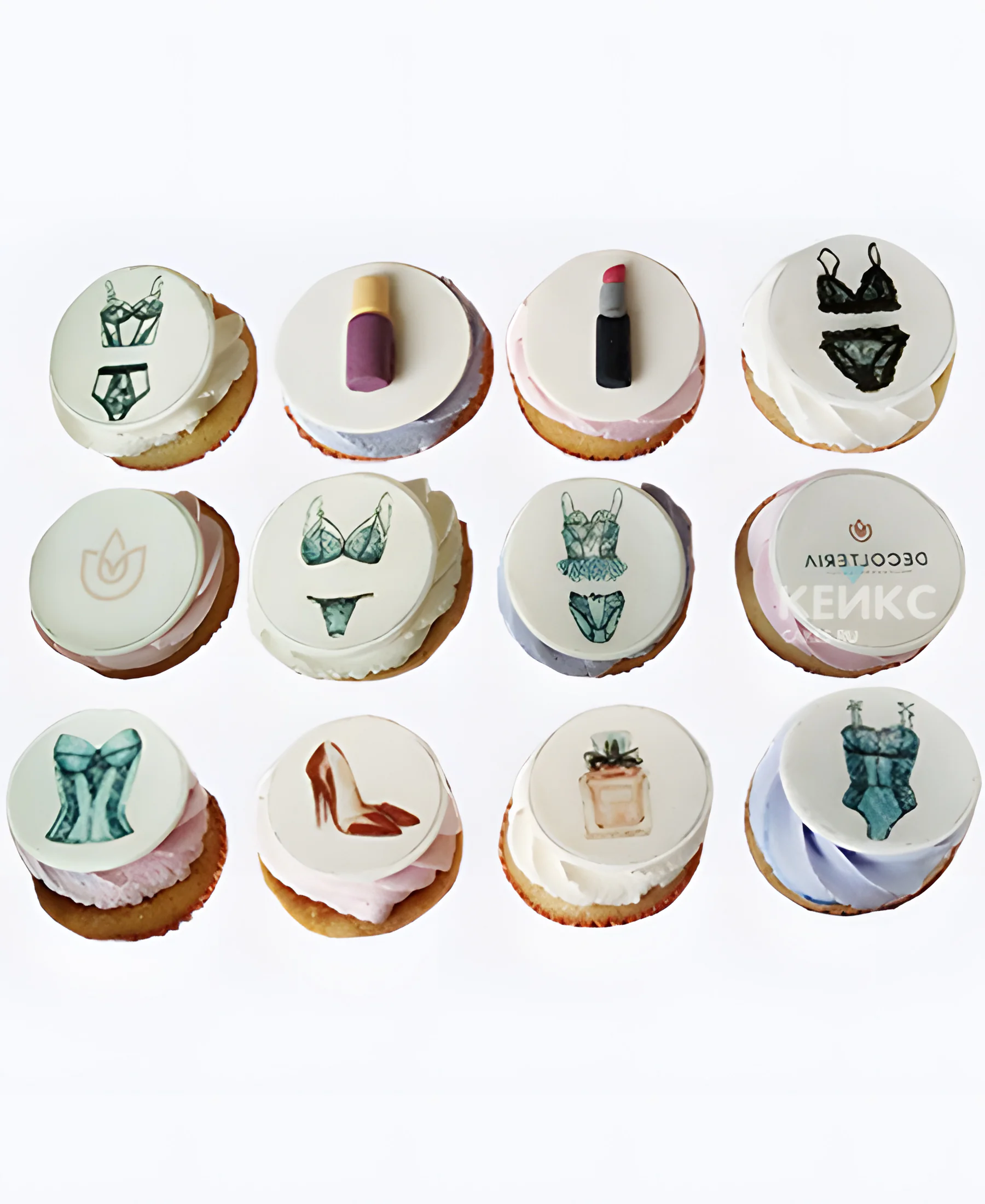 Корпоративные капкейки с фотопечатью Фото