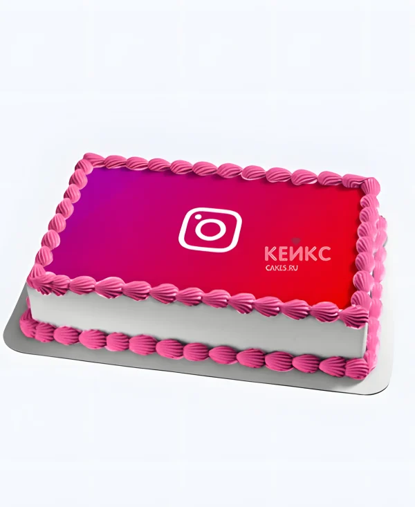 Корпоративный торт с фотопечатью инстаграм Фото