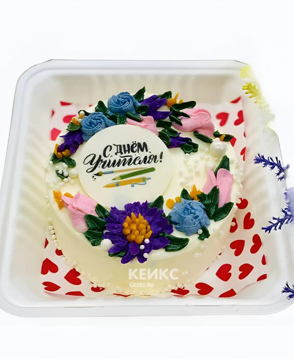 Красивый бенто-торт учителю на день учителя Фото