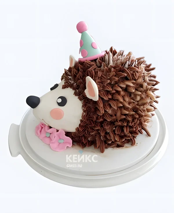 Красивый торт 3D в виде ёжика Фото