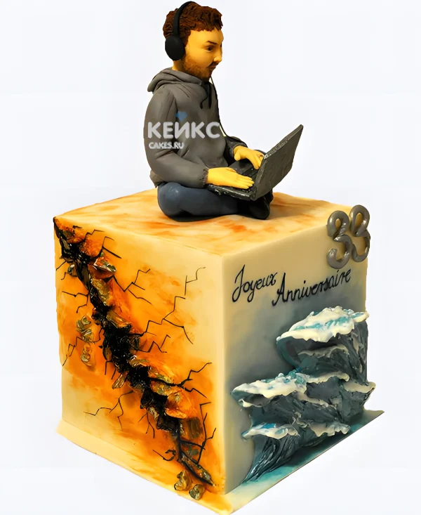 Красивый торт программисту Фото
