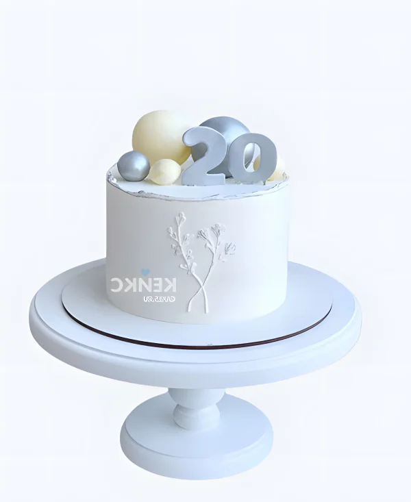 Милый торт девушке на 20 лет с шариками Фото