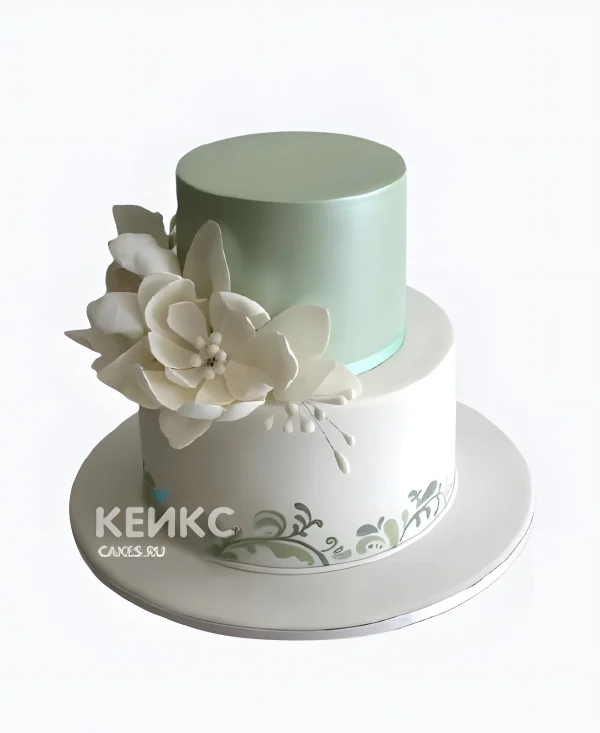 Минималистичный торт из мастики Фото