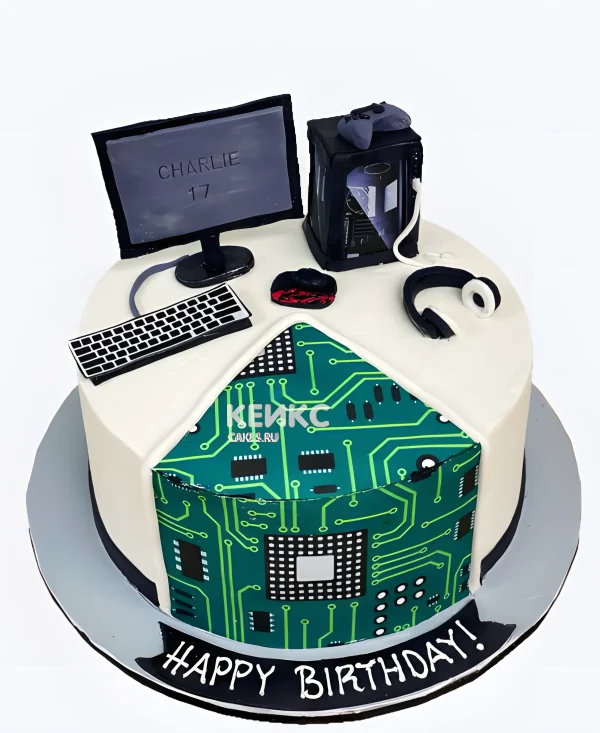 Необычный торт айтишнику Фото