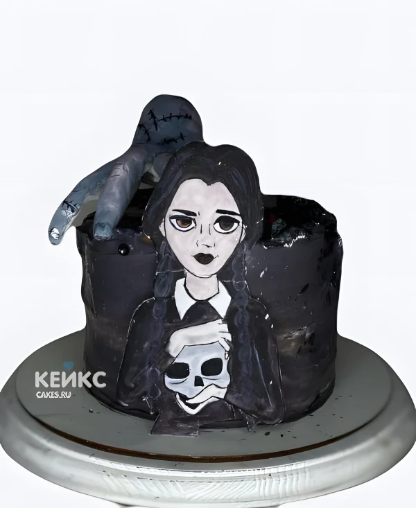 Необычный торт семейка Адамс Фото