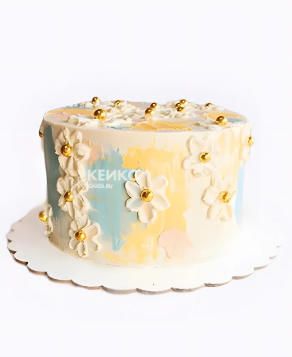 Очаровательный торт на фаянсовую свадьбу Фото