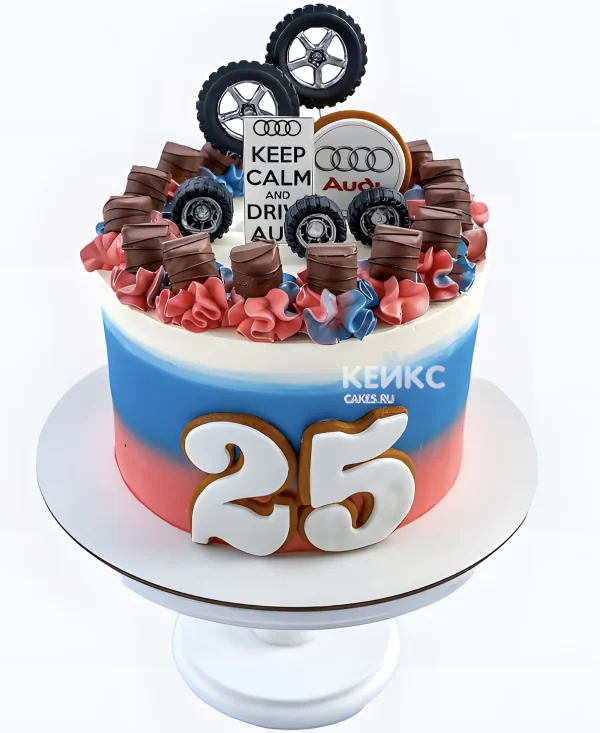Оригинальный торт Ауди на 25 лет Фото