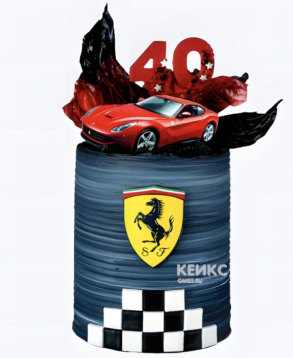 Оригинальный торт Феррари на 40-летие Фото