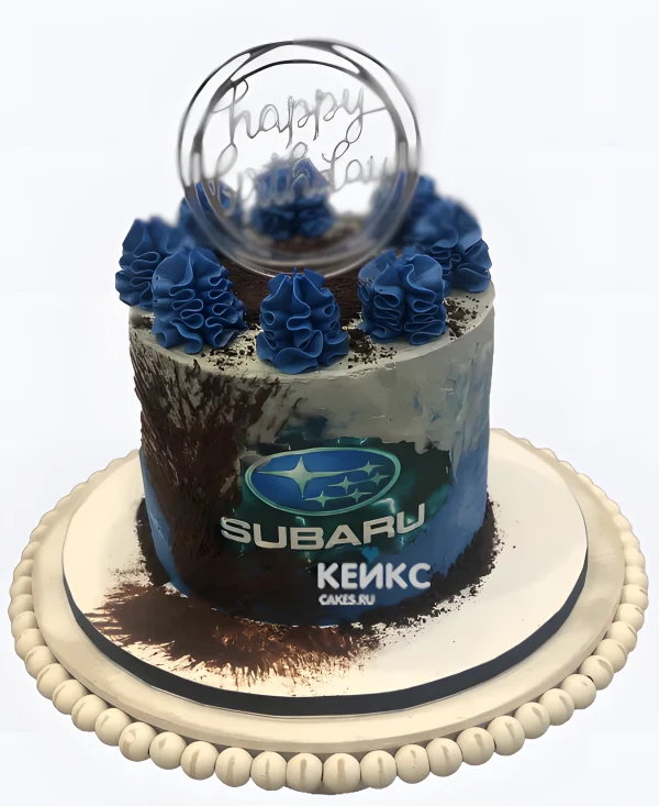 Оригинальный торт Субару для сына Фото
