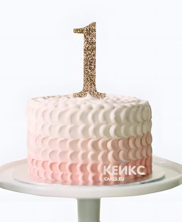 Пастельный бенто торт на годик мальчику Фото