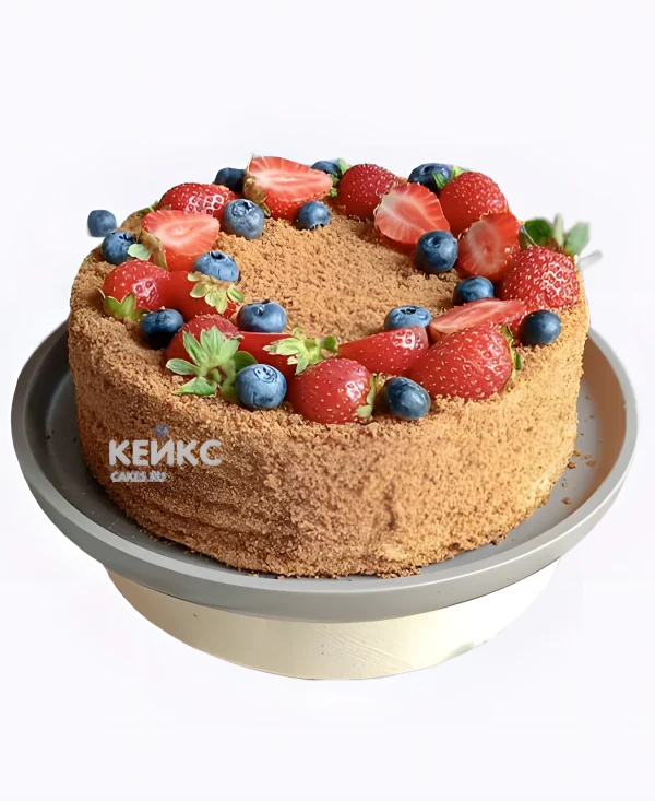 Постный торт с посыпкой Фото