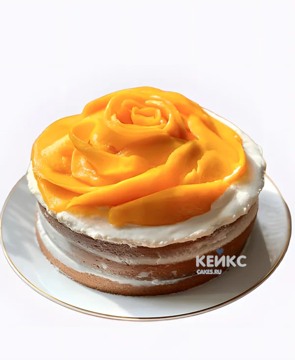 Постный торт в виде цветка Фото