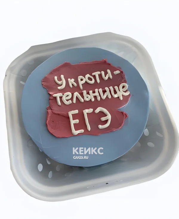 Прикольный бенто-торт учителю после сдачи ЕГЭ Фото