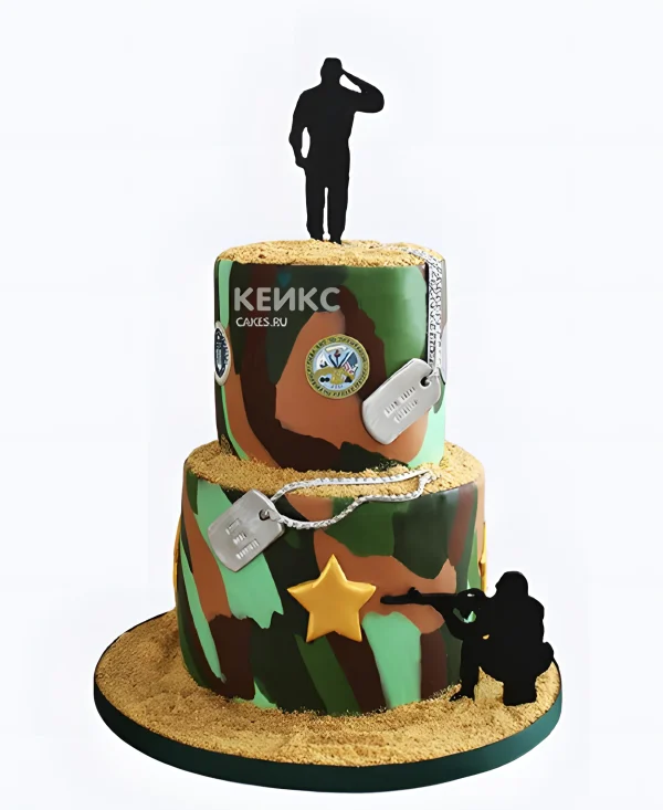 Прикольный торт на 23 февраля мужчине Фото