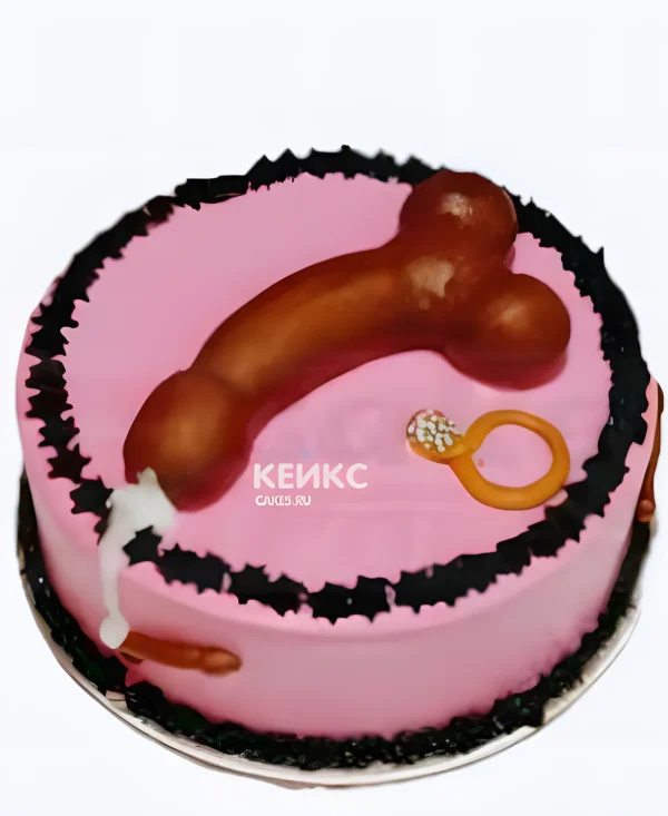 Розовый торт на девичник Фото